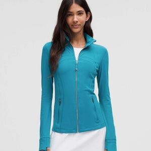 Lululemon Define Jacket Hawaiian Blue Mirror Silver Zipper